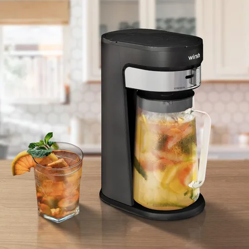 Vista 8 de wirsh Máquina de té helado con jarra de 3QT, cafetera de café helado con control de intensidad y filtro reutilizable, perfecta para café helado Negro