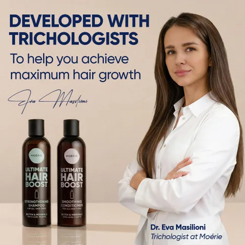 Vista 8 de Moerie Champú y acondicionador voluminizador para la caída del cabello - Productos espesantes con ingredientes de origen natural - Más de 100