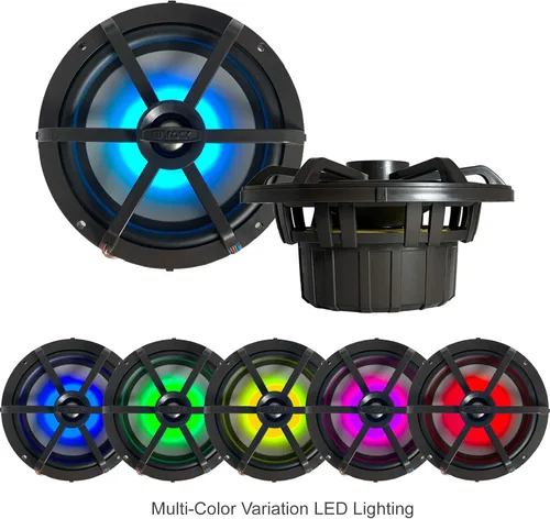 Vista 5 de In-Dash - Receptor USB / Aux con Bluetooth DIN único, 4 altavoces blancos de 6.5 pulgadas con LED RGB multicolor, amplificador de 4 canales con kit