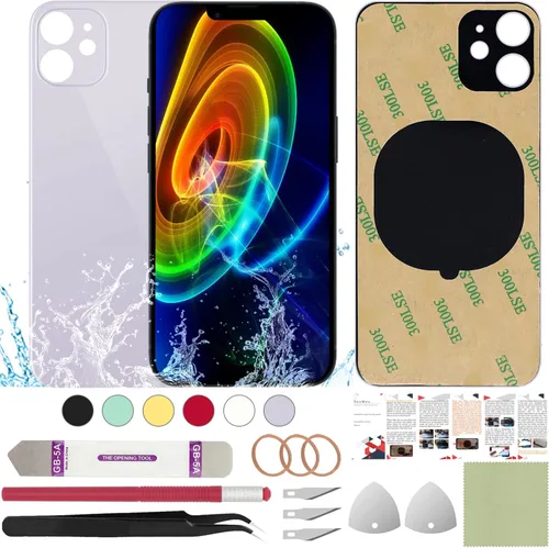 Vista 28 de Funda trasera de repuesto compatible con iPhone 8 de 4.7" + Herramientas profesionales (Gris espacial) Incluye herramientas profesionales, cinta