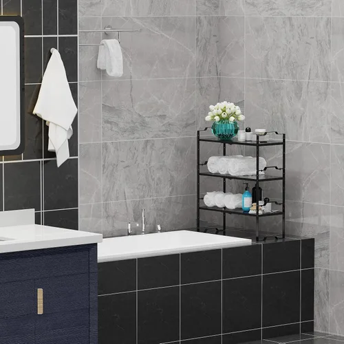 Vista 4 de Jojocross Organizador de gabinete expandible ajustable apilable para especias en la cocina y el baño más, organizador de despensa de despensa