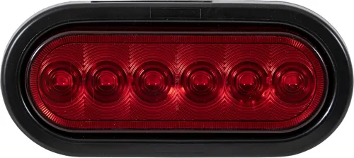 Vista 7 de Buyers Products - Kit de luz de parada/giro/cola ovalada roja de 6 pulgadas con 6 LED, incluye ojal y enchufe
