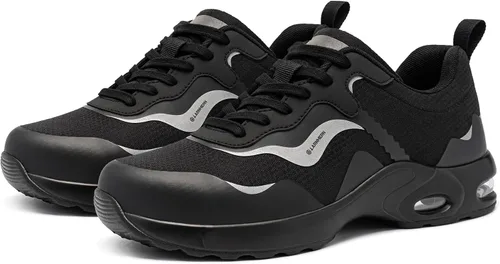 Vista 9 de LARNMERN Steel Toe Shoes for Men Air Cushion Safety Shoes Lightweight Industrial Construction Zapatos con Punta de Acero para Hombre