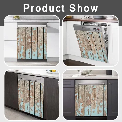 Vista 4 de Adhesivo magnético decorativo para puerta de madera para cocina, lavavajillas, panel magnético para refrigerador, cubierta magnética para Pintura