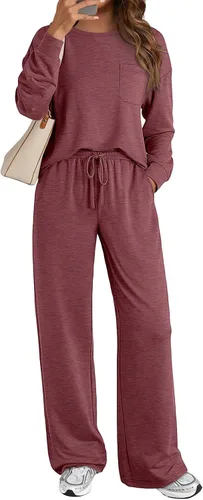 Vista 9 de AUTOMET - Conjunto deportivo de 2 piezas para mujer, atuendo a juego, sudadera para viajar, ropa de moda de otoño