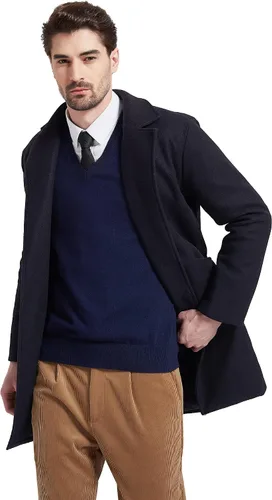 Vista 5 de Kallspin Chaleco de mezcla de lana de cachemira para hombre con cuello en V