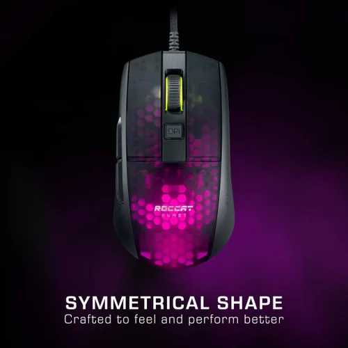 Vista 10 de ROCCAT Burst Pro - Mouse para juegos de PC interruptores ópticos mouse ergonómico súper ligero con cable iluminación RGB rueda de desplazamiento