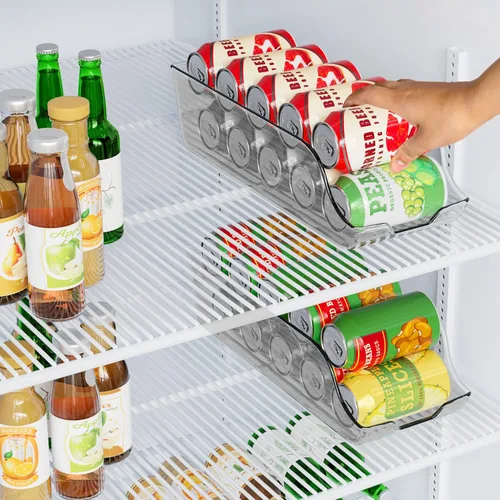 Vista 5 de Utopia Kitchen Organizador de latas para despensa (paquete de 2) – Organizador de latas de soda para refrigerador – Organizador de almacenamiento