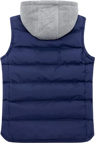 Vista 2 de ZSHOW - Chaleco de invierno con capucha extraíble y acolchado para hombre