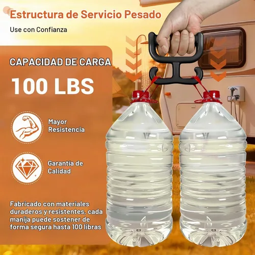 Vista 3 de Paquete de 2 bolsas de comestibles con asa para bolsas de plástico, cada una tiene capacidad para 100 libras, duradera, multiusos, resistente, Negro