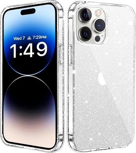 Vista 9 de JJGoo Compatible con iPhone 14 Pro, transparente, suave, a prueba de golpes, delgada, delgada, funda protectora transparente para teléfono