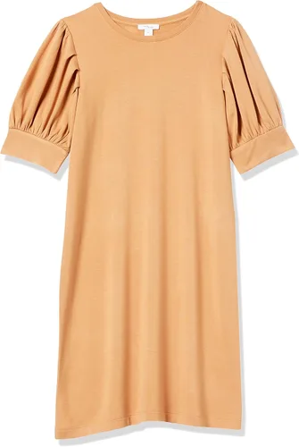 Vista 7 de Daily Ritual Vestido de manga corta abombada de toalla supersuave para mujer