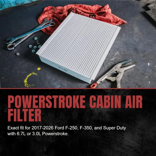 Vista 3 de Doc's Diesel Filtro de aire de cabina, se adapta a 6.7L Powerstroke Ford F