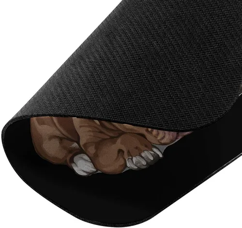 Vista 3 de WIRESTER Alfombrilla de mouse rectangular antideslizante, tapete de mouse rectangular para perro American Pit Bull Terrier acostado y mirando hacia