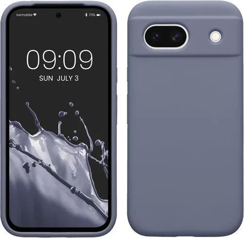 Vista 261 de kwmobile Funda Compatible con Google Pixel 6 Pro - Funda de Teléfono de Silicona TPU con Acabado Suave - Azul Caribe