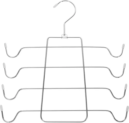 Vista 10 de DOITOOL 2 piezas de colgador sin mangas, ganchos multifuncionales para organizador de armario, perchas que ahorran espacio para camisetas sin Beige