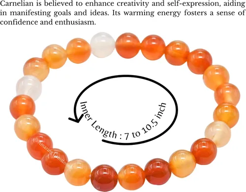 Vista 423 de Amazing Gemstone Crystal Bracelet for Women Men's Gifts - Protection Healing Crystal Bracelet - 8mm Gemstone Beaded Stretchable Bracelet Pulseras