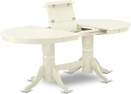 Vista 6 de East West Furniture Vancouver - Juego de cocina de 5 piezas para 4 personas, incluye una mesa de comedor ovalada con hoja de mariposa y 4 sillas