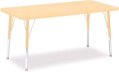 Vista 44 de Berries Mesa rectangular para actividades, altura E, Gris/Negro/Negro, 1