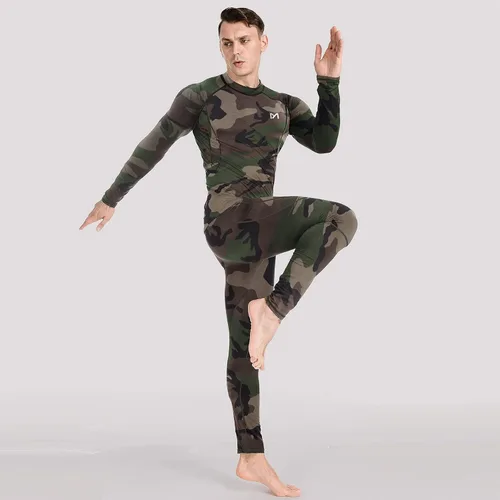 Vista 5 de MEETYOO - Ropa interior térmica para hombre, conjunto de calzoncillos largos, capa base de invierno, para esquí y correr