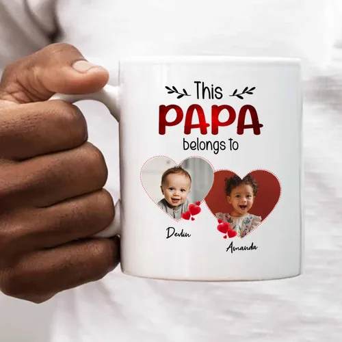 Vista 6 de Taza de regalo para abuelo, taza de café blanca con foto personalizada para nietos, regalo para el día del padre, papá, abuelo, abuelo, taza de café