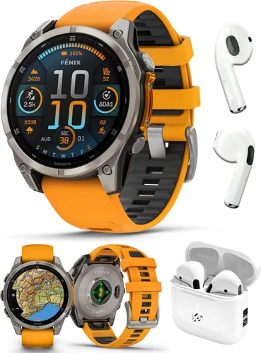 Vista 21 de PlayBetter Garmin Fenix 8 AMOLED (1.7", Plata/Whitestone) Reloj inteligente multideportivo GPS con pantalla táctil de 1.3” y auriculares