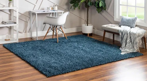 Vista 36 de Unique Loom Colección Davos Shag - Alfombra Lino
