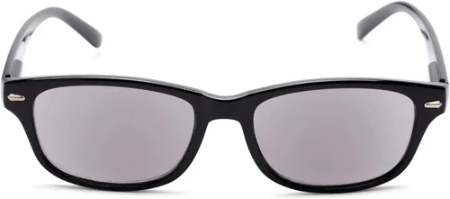 Vista 2 de Readers Gafas de sol de lectura: Las gafas de sol de lectura de Key West, estilo cuadrado de acetato para hombres y mujeres negro (Black with Smoke)