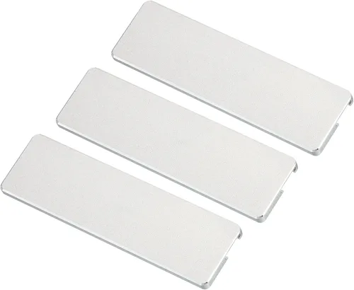 Vista 7 de PATIKIL 2.73 x 0.78 pulgadas, 3 piezas de etiquetas de nombre de metal, esquinas redondas con alfiler, etiqueta de nombre personalizada