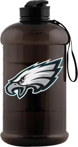 Vista 26 de FOCO Logotipo del equipo de la NFL Botella de agua deportiva grande de plástico transparente de 2L
