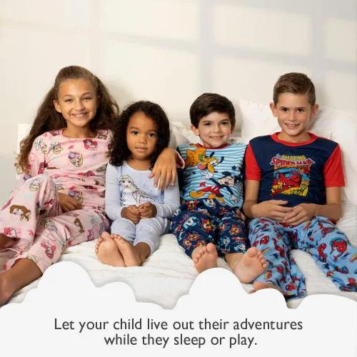 Vista 2 de Disney Kids' Mickey Minnie Mouse 2-Piece Snug-fit Cotton Pajama Set