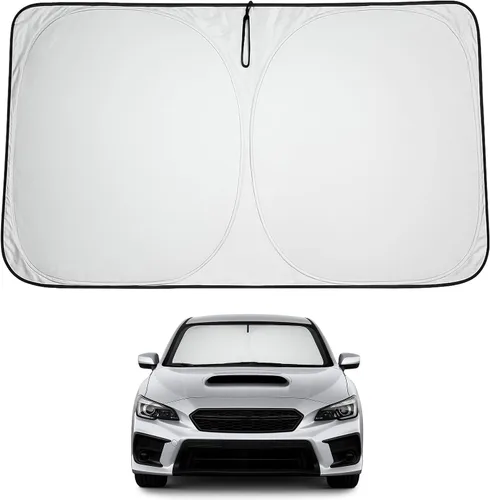 Vista 248 de Proadsy Parasol para parabrisas Rivian R1S 2022-2025 2026 de 4 capas plegable, protector de parasol frontal que bloquea los rayos UV, mantiene