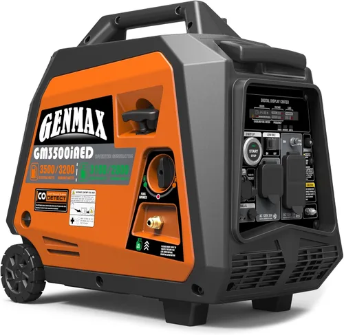Vista 10 de GENMAX Generador portátil, motor portátil de combustible dual súper silencioso de 9000 W con capacidad paralela, arranque remoto/eléctrico, ideal