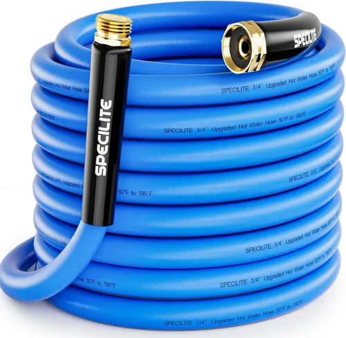 Vista 26 de SPECILITE Manguera de agua de jardín caliente/fría de 5 pies x 1 pulgada, -50 ℉ a 190 ℉, resistente, flexible, explosión de 605 psi, ligera, tubo