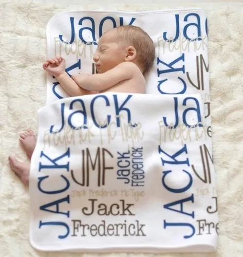 Vista 9 de Manta de bebé personalizada con nombre, regalo personalizado para bebés, regalo para bebés, niños para cumpleaños, madre primeriza, regalo
