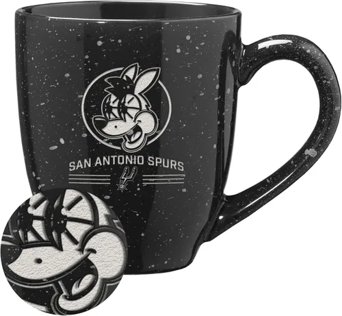 Vista 15 de Rico Industries NBA 16 oz Team Color Laser Engraved Speckled Ceramic Coffee Mug 3-Color del