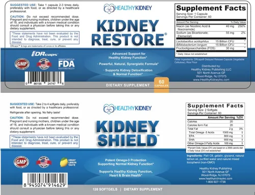 Vista 7 de Kidney Restore & Kidney Shield - Paquete de 2 suplementos de vitamina D para el riñón y limpieza renal