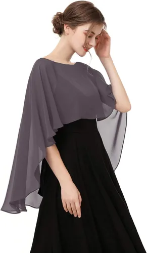 Vista 2 de Hotshawl Capelets para mujer chales y envolturas de gasa para vestido de noche capas de boda