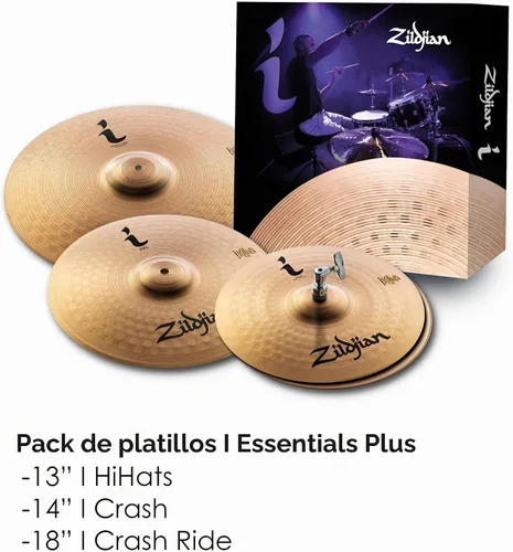Vista 3 de Avedis Zildjian Company I Family Essentials Plus Paquete de platillos de 13 pulgadas, 14 pulgadas, 18 pulgadas (ILHESSP)