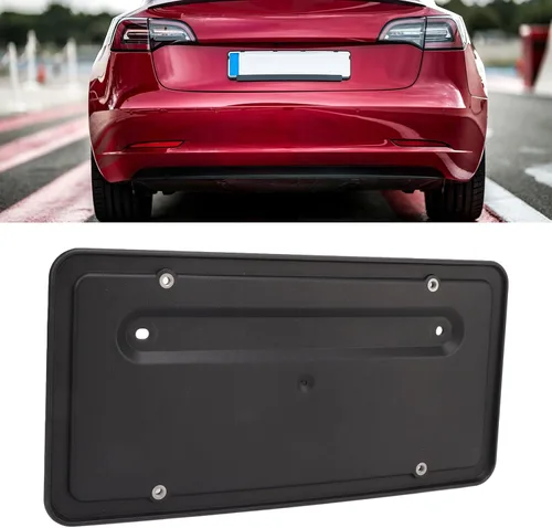 Vista 2 de Asixxsix Marcos de matrícula, soporte trasero para placa de matrícula Tesla Model 3 2017‑2023, soporte de marco para matrícula, pieza de repuesto