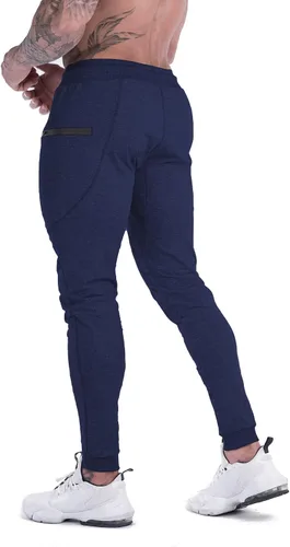 Vista 6 de MAIKANONG Pantalones deportivos ajustados para hombre, pantalones de entrenamiento para gimnasio, correr, atletismo, casual