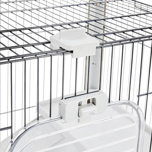 Vista 5 de Yaheetech 30 Pulgadas Jaula para Animales Pequeños de 2 Niveles con Parte Superior Abierta para Conejos en Ruedas con Bandeja Extraíble para Cobaya