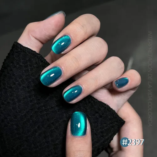 Vista 4 de GAOY Juego de esmaltes de uñas de gel con purpurina de ojo de gato con imán y galaxia colorida para ojos de gato holográficos, manicura de gel