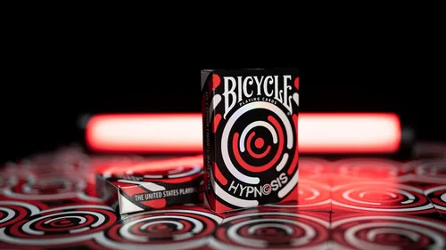 Vista 7 de Bicycle Naipes especiales de hipnosis, baraja de naipes roja, negra y blanca Hipnosis roja