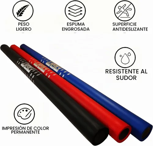 Vista 4 de Juego de 2 palos acolchados de espuma con bolsa de transporte para equipo de artes marciales