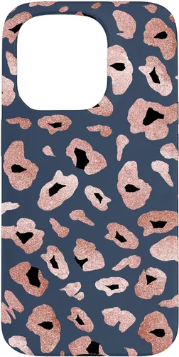 Vista 14 de Rose Leopard Print Blue Cheetah Jaguar Pattern Case for iPhone 17