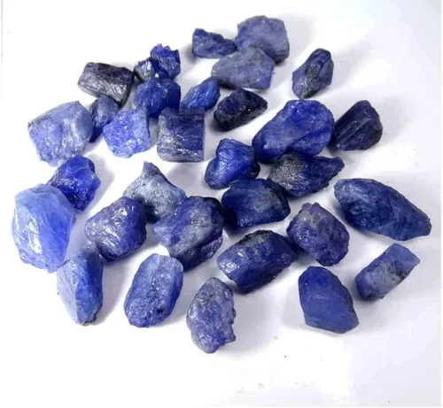 Vista 2 de 5000 quilates de tanzanita natural áspera zafiro azul áspero piedra preciosa de zafiro azul natural piedra preciosa suelta para lote de joyas