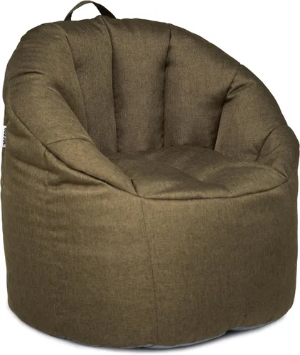 Vista 34 de Big Joe Milano - Silla de Puf con Cuero Montana Negro Vibe
