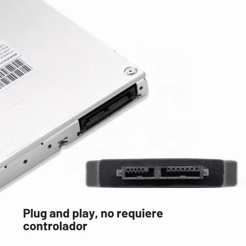 Vista 4 de chenyang SATA 22Pin macho a Slimline SATA 13 hembra portátil CD-ROM convertidor adaptador SATA 13P negro a SATA 22P