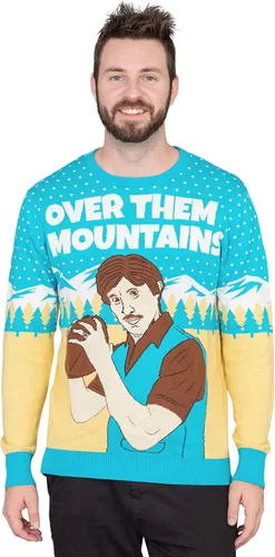 Vista 2 de Napoleon Dynamite Tío Rico Sobre Ellas Montañas Suéter Feo Navidad